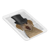 Magnet Flexible Labrador jaune, Hound officiel et Casquette (Côté Droit)