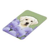 Magnet Flexible Labrador Retriever Puppy Painting Original Chien A (Côté Gauche)