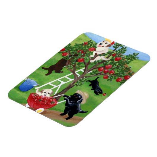 Magnet Flexible Labradors Apple Tree (Côté Gauche)