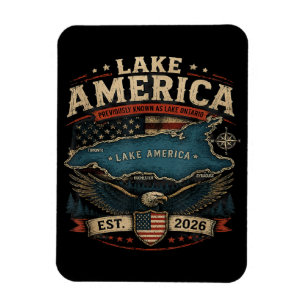 Magnet Flexible Lac Amérique États-Unis Auparavant Drôle Patriotiq