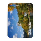 Magnet Flexible Lac Bled avec des arbres en automne couleurs en Sl (Vertical)