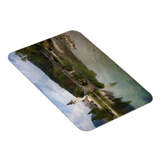 Magnet Flexible Lac Bohinj et église, Slovénie rectangle aimant (Côté Droit)