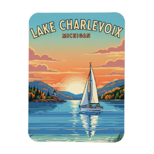 Magnet Flexible Lac Charlevoix Michigan Travel