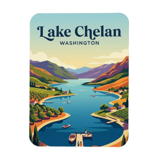 Magnet Flexible Lac Chelan États-Unis (Vertical)