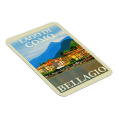Magnet Flexible Lac de Côme, Bellagio, Italie, Voyage Retro (Côté Droit)