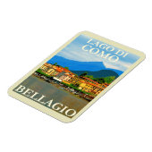 Magnet Flexible Lac de Côme, Bellagio, Italie, Voyage Retro (Côté Gauche)