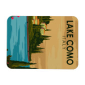 Magnet Flexible Lac de Côme Italie Vintage (Horizontal)