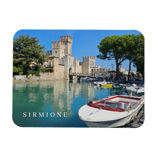 Magnet Flexible Lac de Garde Sirmione vue réfrigérateur aimant (Horizontal)