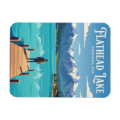 Magnet Flexible Lac Flathead États-Unis (Horizontal)