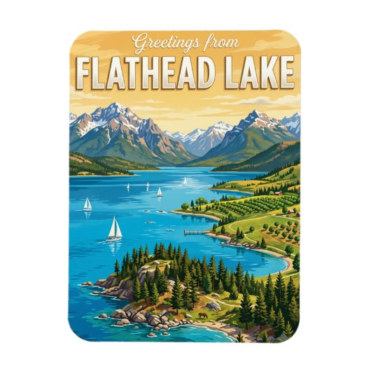 Magnet Flexible Lac Flathead Montana (Vertical)