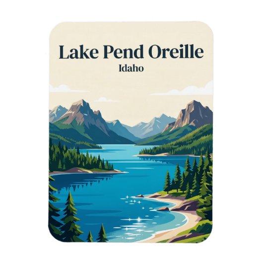 Magnet Flexible Lac Pend Oreille Idaho (Vertical)