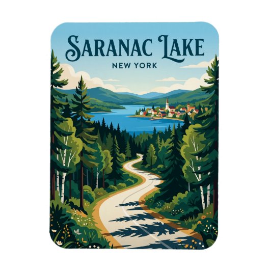 Magnet Flexible Lac Saranac États-Unis (Vertical)