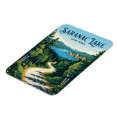 Magnet Flexible Lac Saranac États-Unis (Côté Gauche)