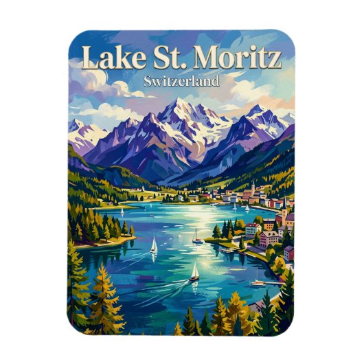 Magnet Flexible Lac St. Moritz Suisse (Vertical)