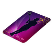 Magnet Flexible Lacrosse Gold Stars Purple (Côté Gauche)