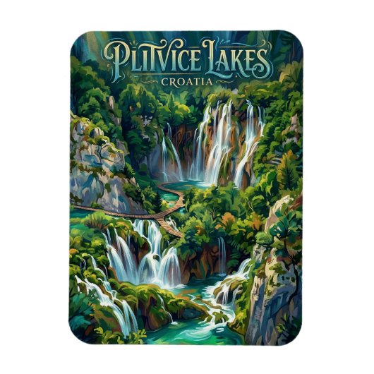 Magnet Flexible Lacs de Plitvice Croatie (Vertical)
