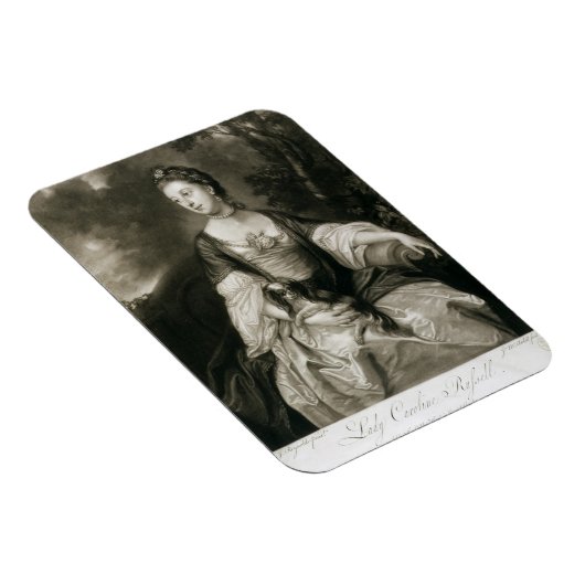 Magnet Flexible Lady Caroline Russell, gravée par James McArdell (Côté Droit)