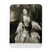 Magnet Flexible Lady Caroline Russell, gravée par James McArdell (Vertical)