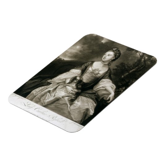 Magnet Flexible Lady Caroline Russell, gravée par James McArdell (Côté Gauche)