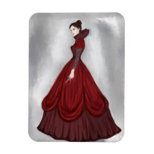Magnet Flexible Lady In Red Poster plus grande carte postale Jouer