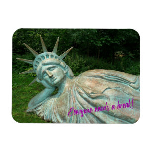 Magnet Flexible Lady Liberty prend une pause - aimant photo