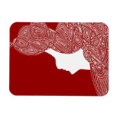 Magnet Flexible Lady Red (Horizontal)