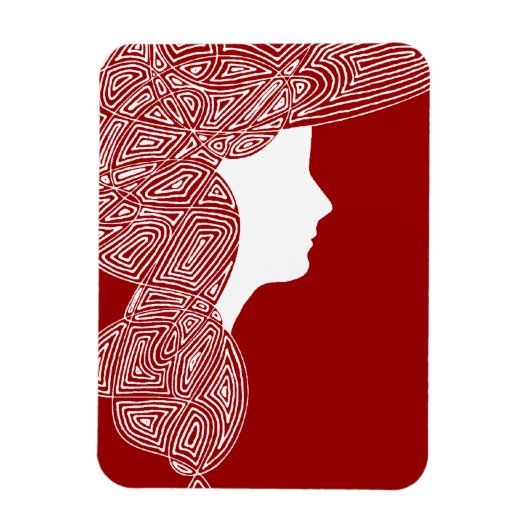 Magnet Flexible Lady Red (Vertical)