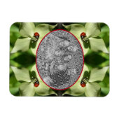 Magnet Flexible Ladybug On Dogwood Flower Frame Ajouter Votre Phot (Horizontal)