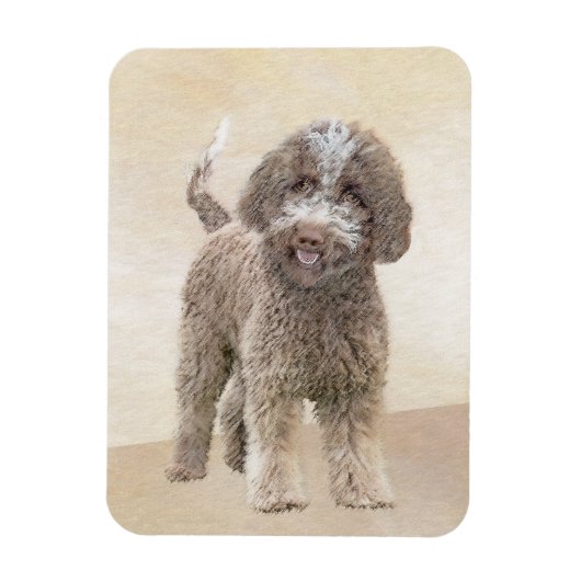 Magnet Flexible Lagotto Romagnolo Peinture - Cute Original Chien A (Vertical)