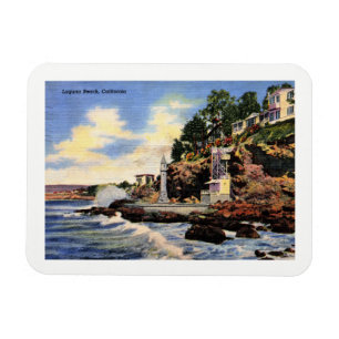 Magnet Flexible Laguna Beach, Californie, Vue Vintage