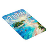 Magnet Flexible Lagune d'Aitutaki Îles Cook (Côté Droit)