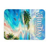 Magnet Flexible Lagune d'Aitutaki Îles Cook (Horizontal)