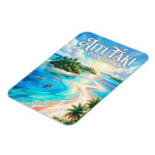 Magnet Flexible Lagune d'Aitutaki Îles Cook (Côté Gauche)