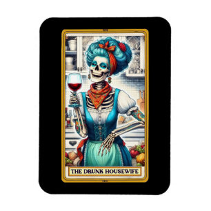 Magnet Flexible L'aimant de la carte Tarot de femme au foyer ivre