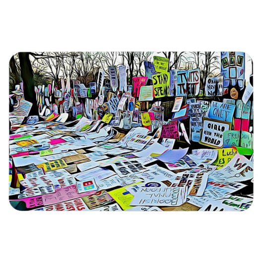 Magnet Flexible L'aimant de la protestation de la marche des femme (Horizontal)