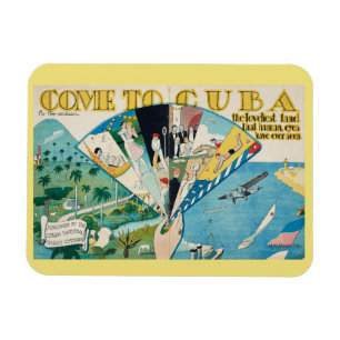 Magnet Flexible L'aimant des affiches de voyage Vintage Come to Cu