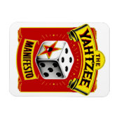Magnet Flexible L'aimant du manifeste Yahtzee (Horizontal)