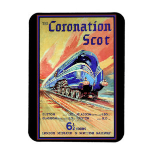 Magnet Flexible L'aimant du train ferroviaire Scot Coronation