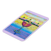 Magnet Flexible L'aimant, un verre de vin, un monde lointain (Côté Gauche)