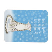 Magnet Flexible 'Laisse neiger' mignon aimant de Noël léopard des  (Horizontal)