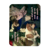 Magnet Flexible Laisser Dormir Des Chiens Mentir / Finir Sur Canap (Vertical)