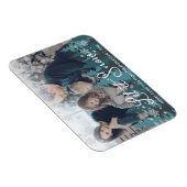 Magnet Flexible Laisser neiger | Turquoise Green Trees photo de fa (Côté Droit)