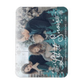 Magnet Flexible Laisser neiger | Turquoise Green Trees photo de fa (Vertical)