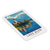 Magnet Flexible Lake Bled Slovénie Travel Art Vintage (Côté Droit)