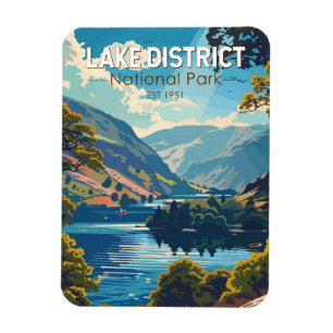 Magnet Flexible Lake District National Park England Travel Art