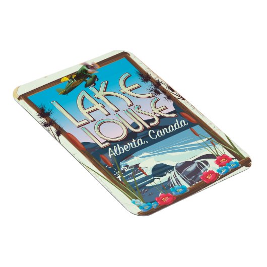 Magnet Flexible Lake Louise, Alberta Affiche de voyage au Canada (Côté Droit)