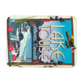 Magnet Flexible Lake Louise, Alberta Affiche de voyage au Canada (Horizontal)