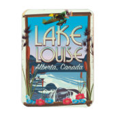 Magnet Flexible Lake Louise, Alberta Affiche de voyage au Canada (Vertical)