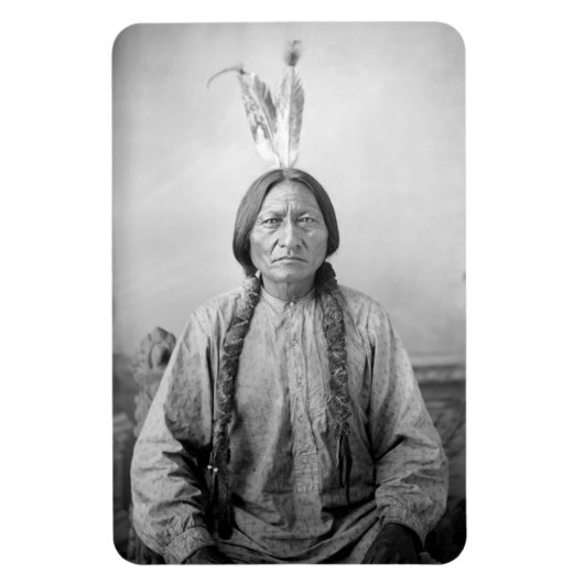 Magnet Flexible Lakota Leader assis Bull Amérindien (Vertical)