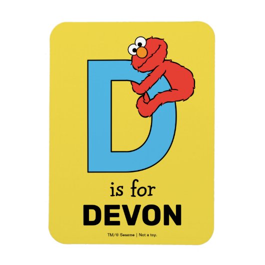 Magnet Flexible L'alphabet d'Elmo | D Bleu (Vertical)